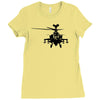 military attach helicopter gunship Ladies Fitted T-Shirt