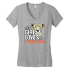 This Girl Loves Her Greyhound Women's V-Neck T-Shirt