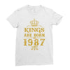 kings are born in 1987 Ladies Fitted T-Shirt