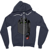 pocket toothless Zipper Hoodie