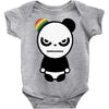 angry panda rainbow Baby Onesie