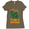Rockin Rollin 30th Year Birthday Ladies Fitted T-Shirt