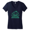 This Guy Loves Camping With His Girlfriend Women's V-Neck T-Shirt