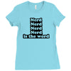 nerd is the word Ladies Fitted T-Shirt