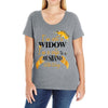 i'm not a widow i'm a wife to a husband with wings Ladies Curvy T-Shirt