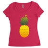 pineapple christmas tree Women's Triblend Scoop T-shirt