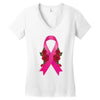 breast cancer pink ribbon Women's V-Neck T-Shirt