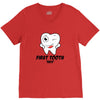 First Tooth Date V-Neck Tee