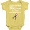 all i want for christmas is a cure carcinoid cancer Baby Bodysuit