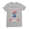 ohana christmas stitch Ladies Fitted T-Shirt