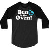 Bun in the Oven with Heart Baby Boy 3/4 Sleeve Shirt