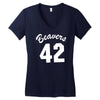 beavers 42 Women's V-Neck T-Shirt