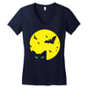 cat halloween Women's V-Neck T-Shirt
