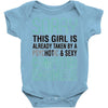 girl already taken by psychotic computer engineer Baby Onesie