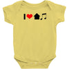 i love house music t shirt edm club wear rave electro party progressiv Baby Onesie