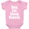 Run Eat Sleep Repeat Baby Onesie