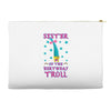 birthday troll sister Accessory Pouches