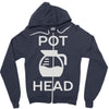 pot head coffee lover Zipper Hoodie
