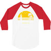 amity island jaws inspired movie shark printed 3/4 Sleeve Shirt