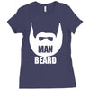 man beard Ladies Fitted T-Shirt