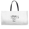 couldn&rsquo;t care less Weekender Totes