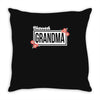 blessed grandma with flower white color Throw Pillow