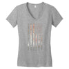 vintage usa flag 2 Women's V-Neck T-Shirt