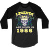 legends are born in 1986 hoodie 9 3/4 Sleeve Shirt