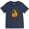 camp &amp; bonfire V-Neck Tee