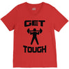 get tough weight lifter lifting gym V-Neck Tee