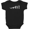 icke evolution t shirt   funny Baby Bodysuit