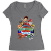 paw patrol birthday boy  brother Women's Triblend Scoop T-shirt