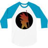 Goku Silhouette 3/4 Sleeve Shirt