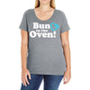 Bun in the Oven with Heart Baby Boy Ladies Curvy T-Shirt