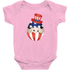 4th of July Peeking Baby Inside Egg Baby Bodysuit