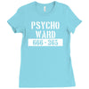 psycho ward  funny  fancy dress horror halloween mental health Ladies Fitted T-Shirt