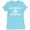 old punk rock Ladies Fitted T-Shirt