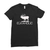 christmas gift elkaholic Ladies Fitted T-Shirt