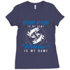 Pop Pop is my Name Fishing Is My Game Ladies Fitted T-Shirt