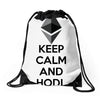 Keep Calm And Hodl Ethereum Drawstring Bags