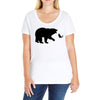 Bear Fishing Ladies Curvy T-Shirt