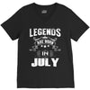 Legends Are Born In July V-Neck Tee