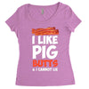 i like pig butts and i cannot lie Women's Triblend Scoop T-shirt