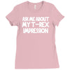 childrens ask me about my t rex flip Ladies Fitted T-Shirt