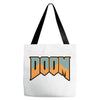 Wtf Doom Black Stroke Tote Bags