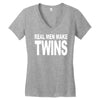 real men make twins (2) Women's V-Neck T-Shirt