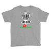 disc golf frisbee leaning on target basket innova Youth Tee