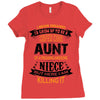 Super Cool Aunt Of A Freaking Awesome Niece Ladies Fitted T-Shirt