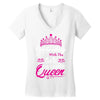 Celebrating With the 6th Birthday Queen Women's V-Neck T-Shirt