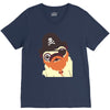 pug in a crew V-Neck Tee